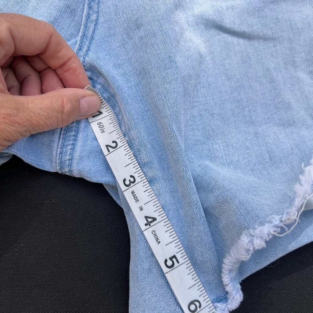 Audrey Mid Rise Raw Hem Tribal Women Shorts 14 - Picture 5 of 5